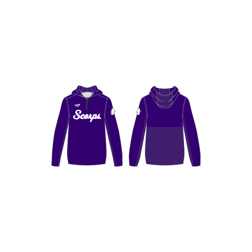 Sublimated Hooded Diamond Pullover - Script - Purple