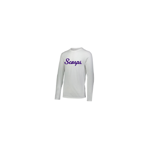 Womens LS Tri Blend - Script - White