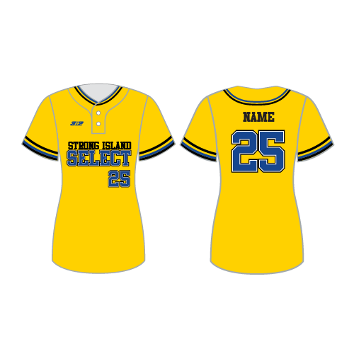 Strong Island Select Womens 2 Button Jersey - Yellow